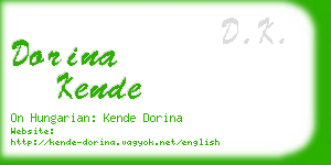 dorina kende business card